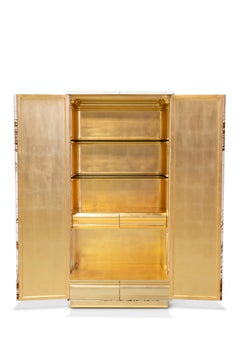 Heritage Sepia Cabinet - Hand-Painted Tiles - Gold Plated & Brass - Boca do Lobo