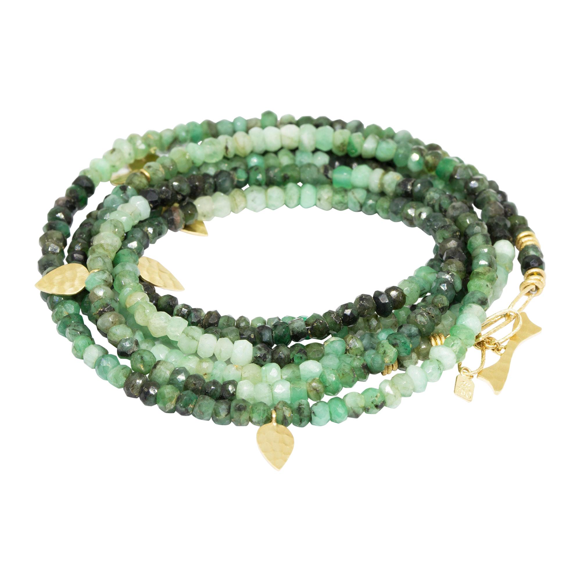 Heritage Shaded Emerald 14k Gold Necklette