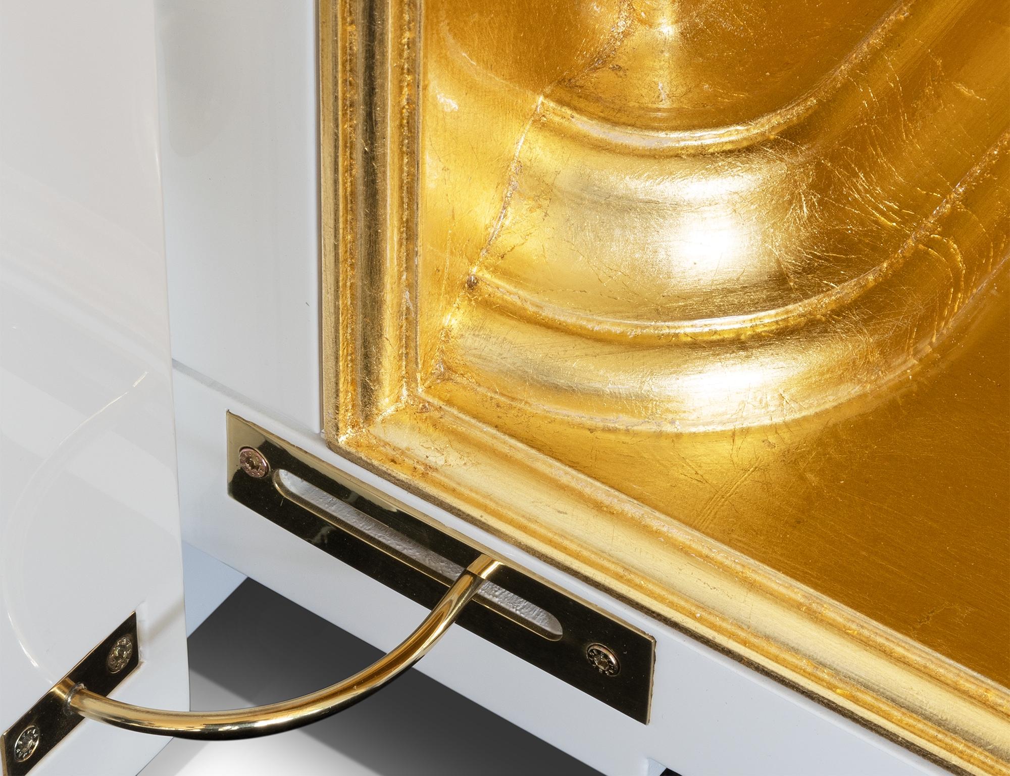 Heritage Kleines Sideboard  - Handbemalte Kacheln - Gold & Messing - Boca do Lobo im Angebot 1