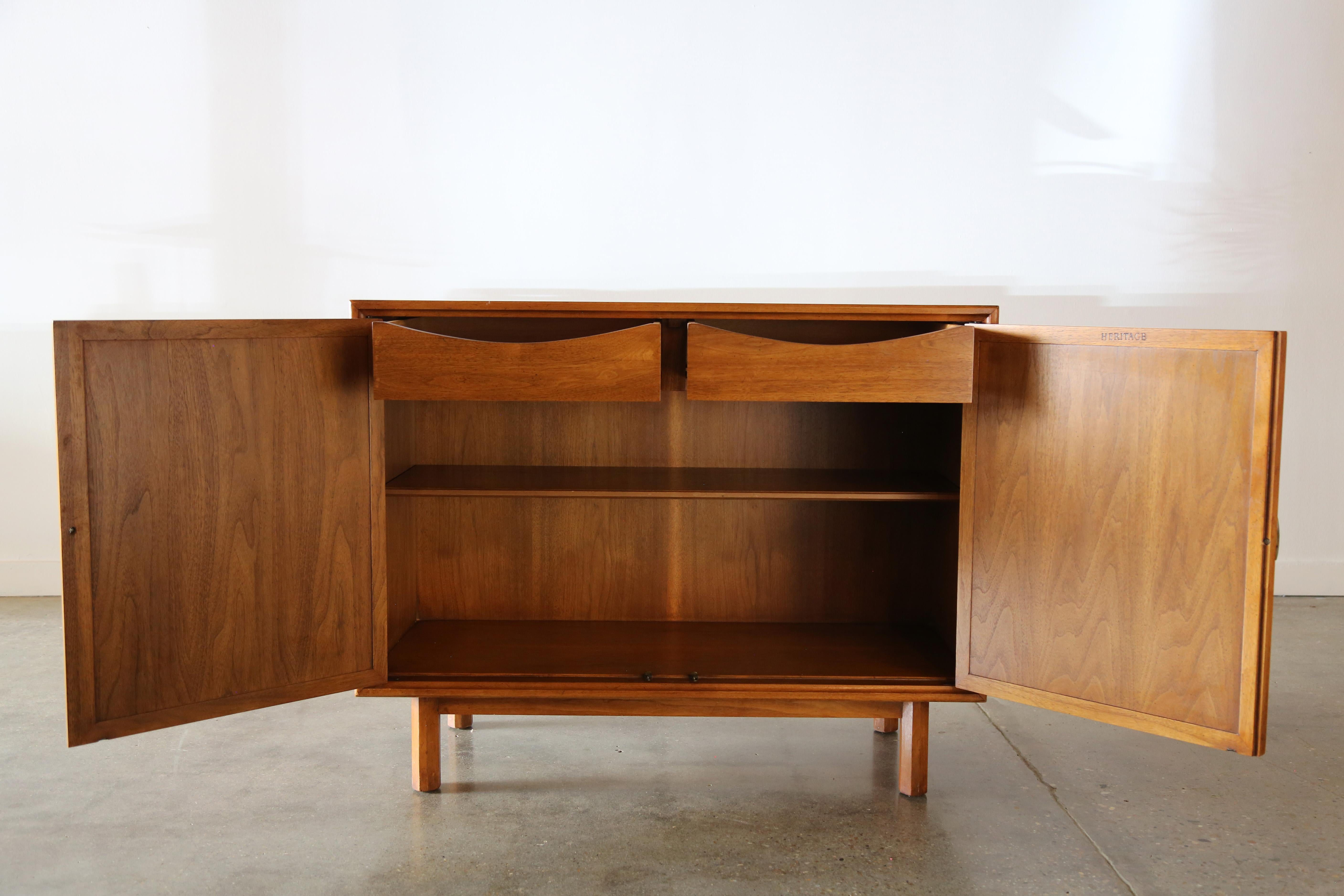 Heritage Walnut and Oak Designer Cabinet with Sculpted Front 1