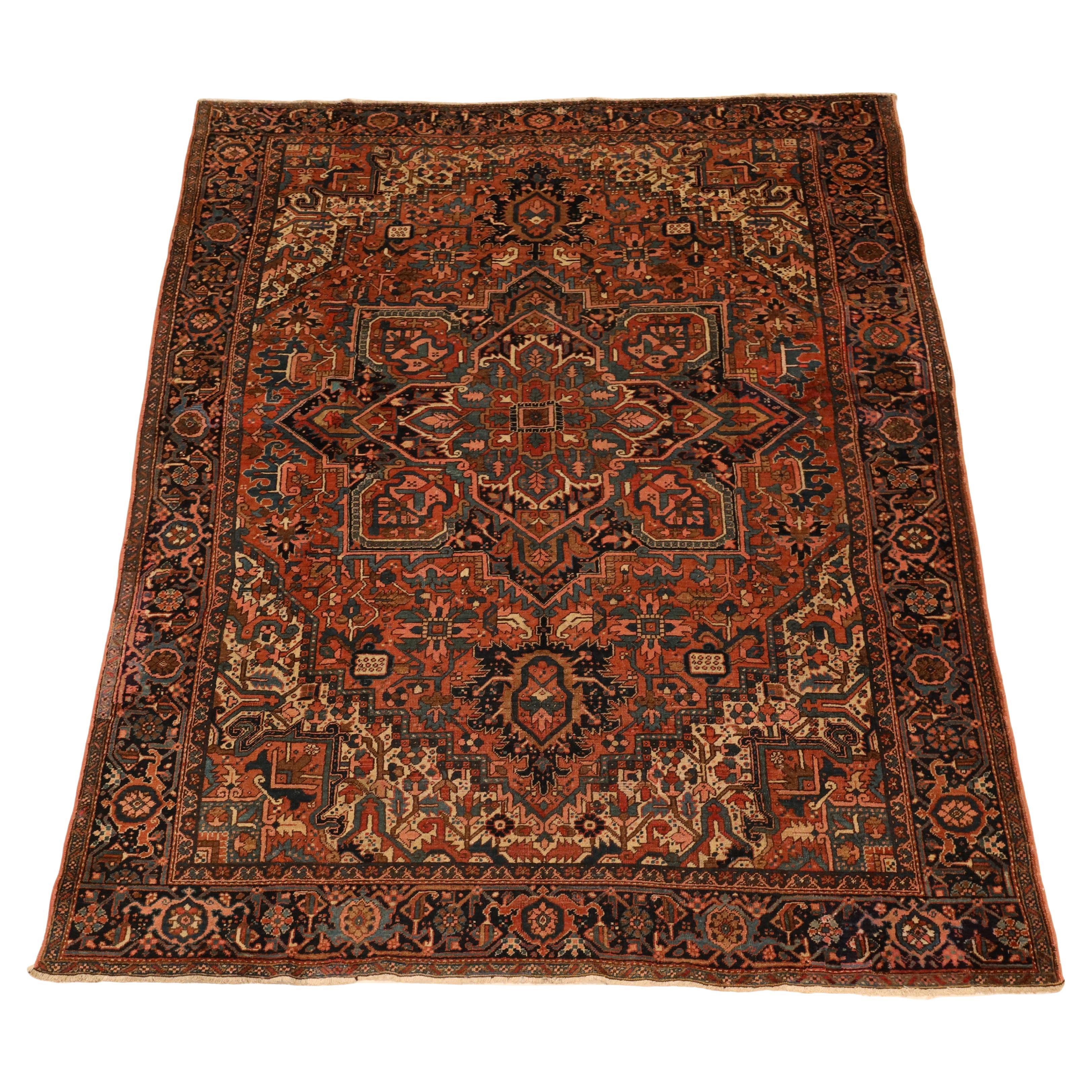 Heriz Antique Rug - 8'4" x 10'7" For Sale