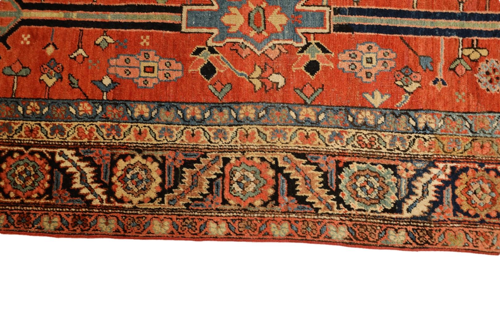 Wool Heriz Antique rug Gallery-Size - 8'8