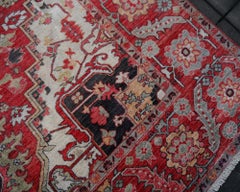 Heriz Style Azeri Rug Large Vintage Area Carpet