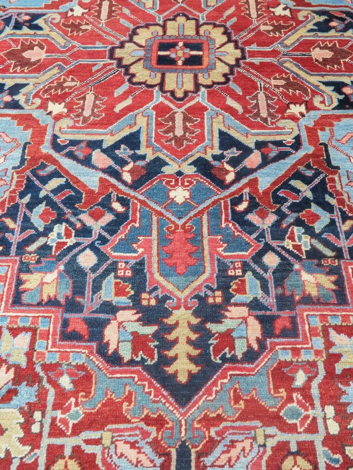 Hand-Woven Heriz Carpet