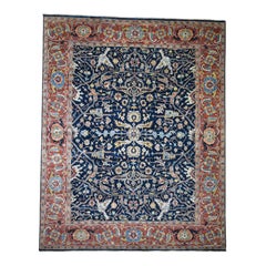 Heriz Re-Creation All-Over Design Pure Wool Hand Knotted Oriental Rug