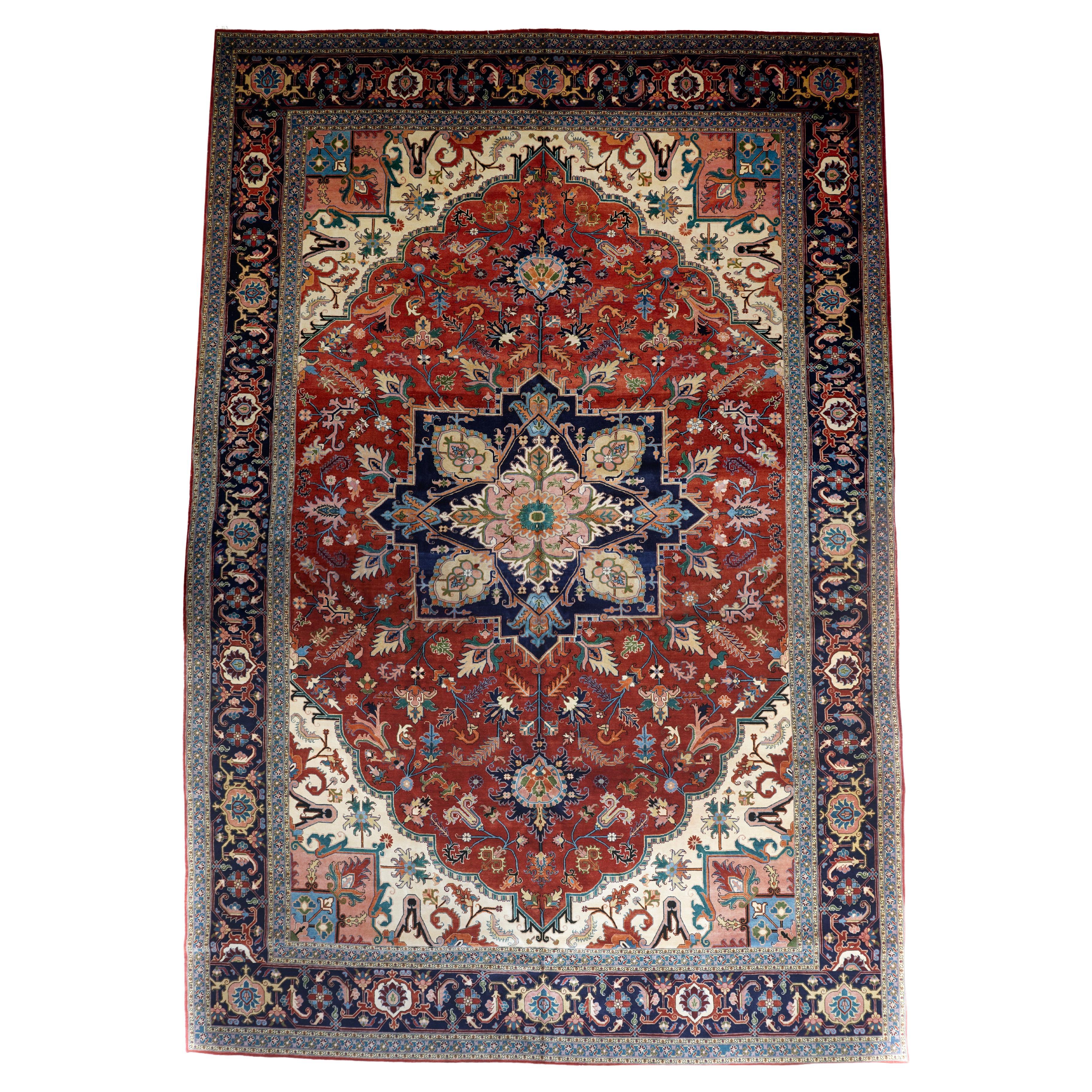 Vintage Heriz Rug 13'2'' x 19'6'' For Sale