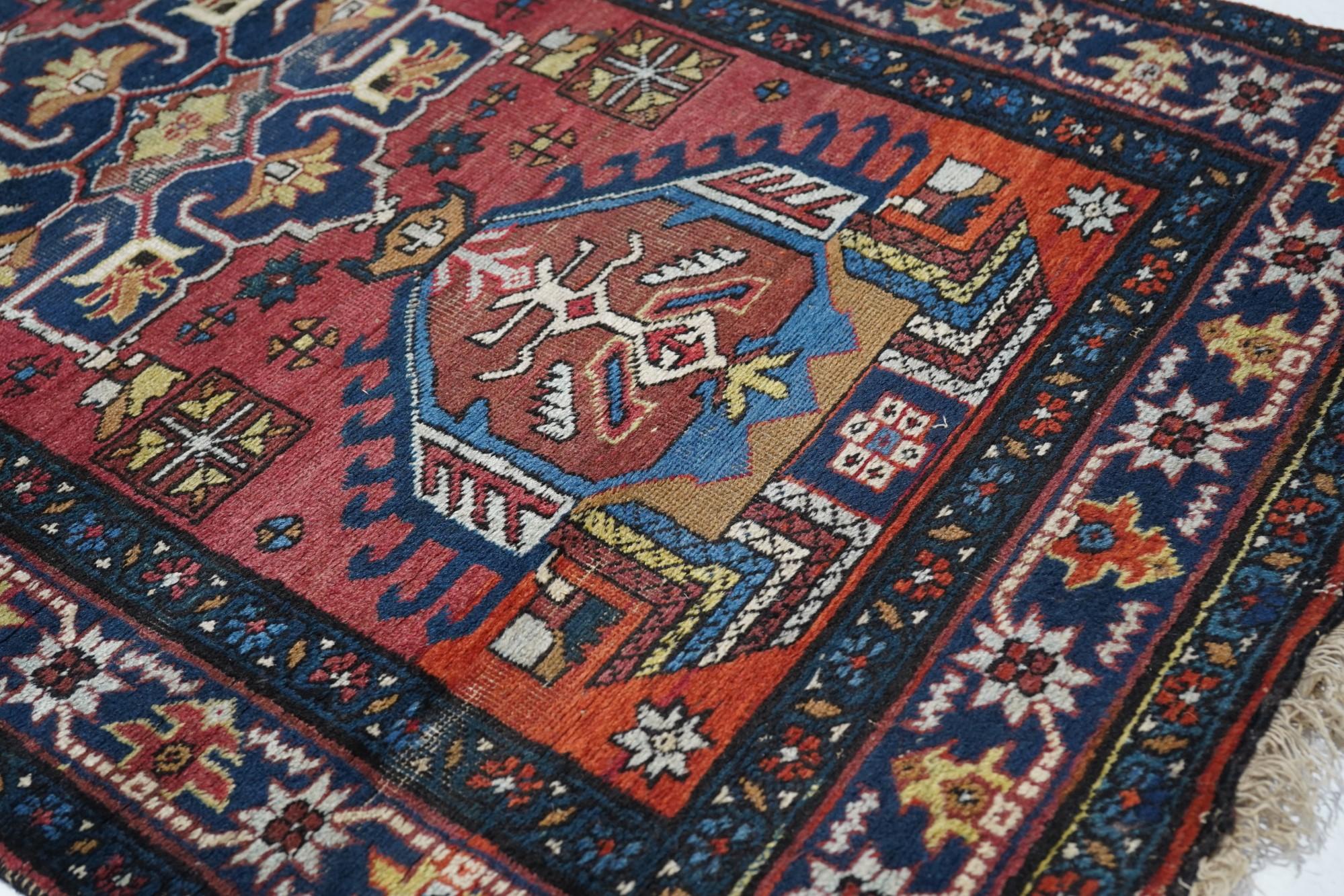 Vintage Heriz-Läufer im Vintage-Stil 2'9'' x 15'0'' (Wolle) im Angebot