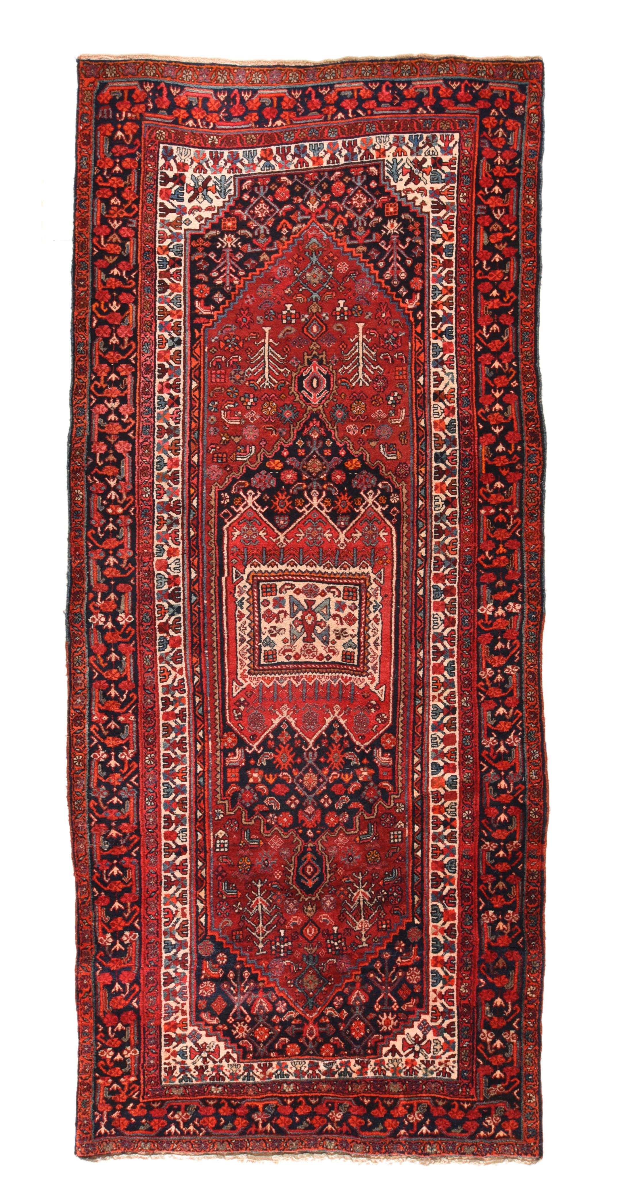 Persian Vintage Heriz Rug 4'6'' x 10'4'' For Sale