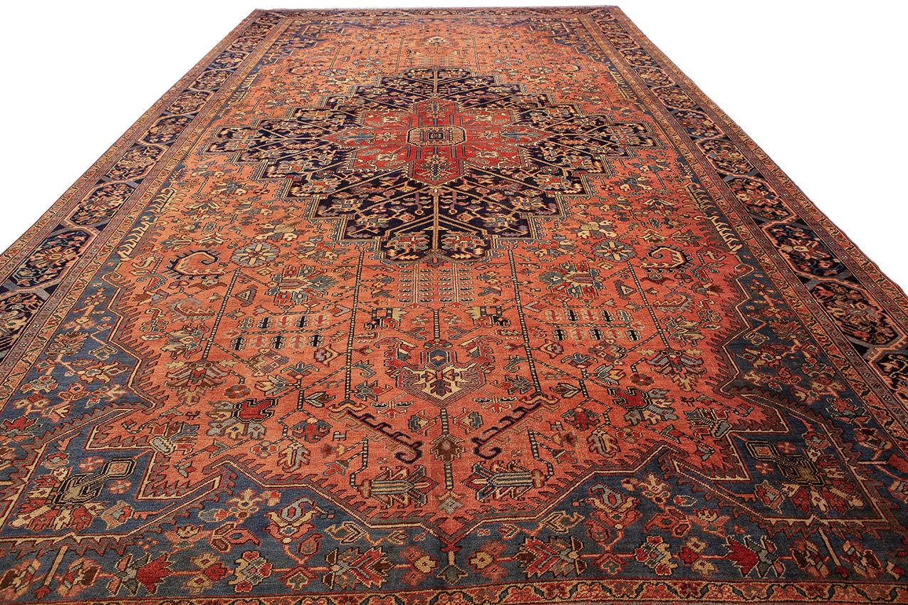 Azerbaijani Heriz Rug Antique Large, 1880-1900 For Sale