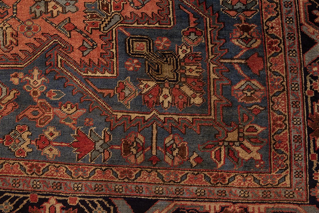 Late 19th Century Heriz Rug Antique Large, 1880-1900 For Sale