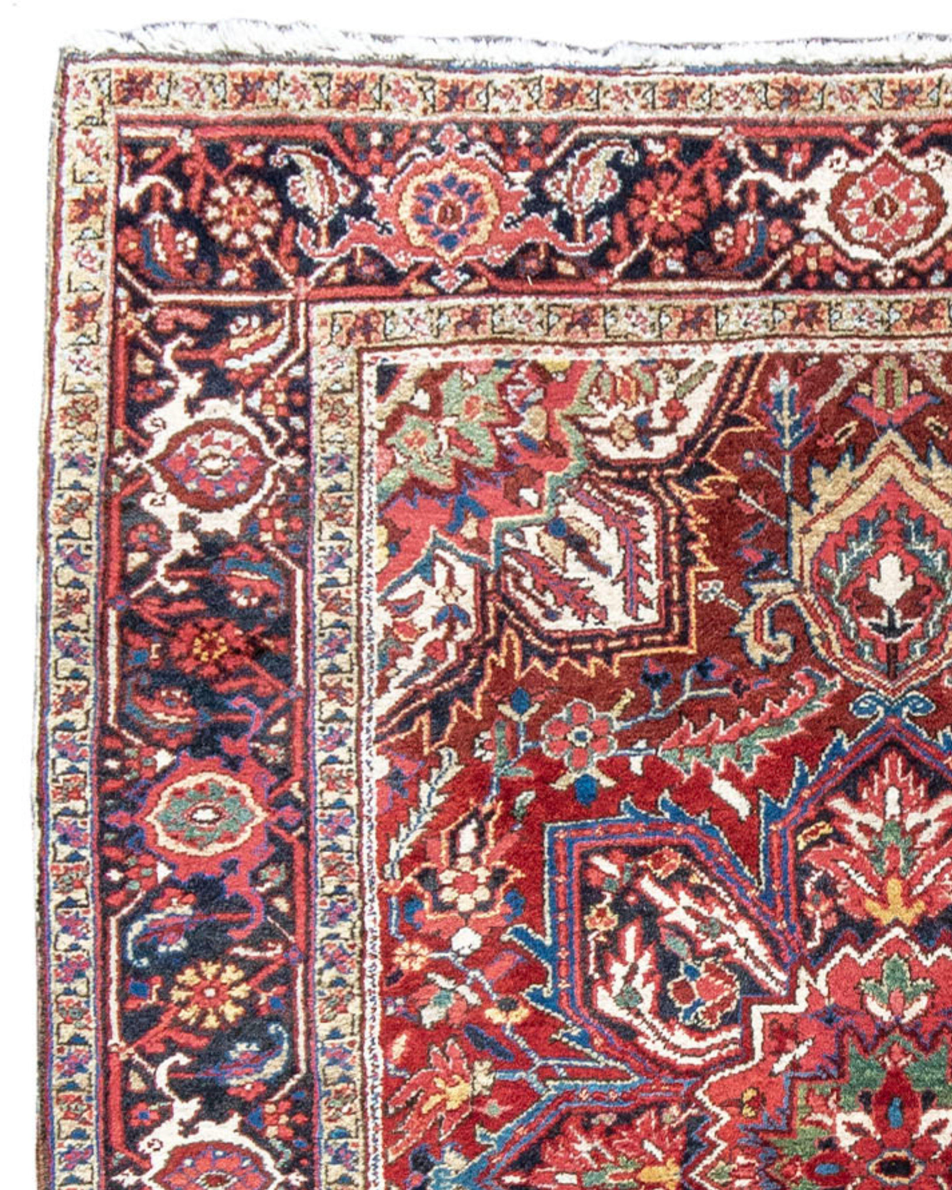 Hand-Woven Antique Persian Heriz Rug, c. 1940 For Sale