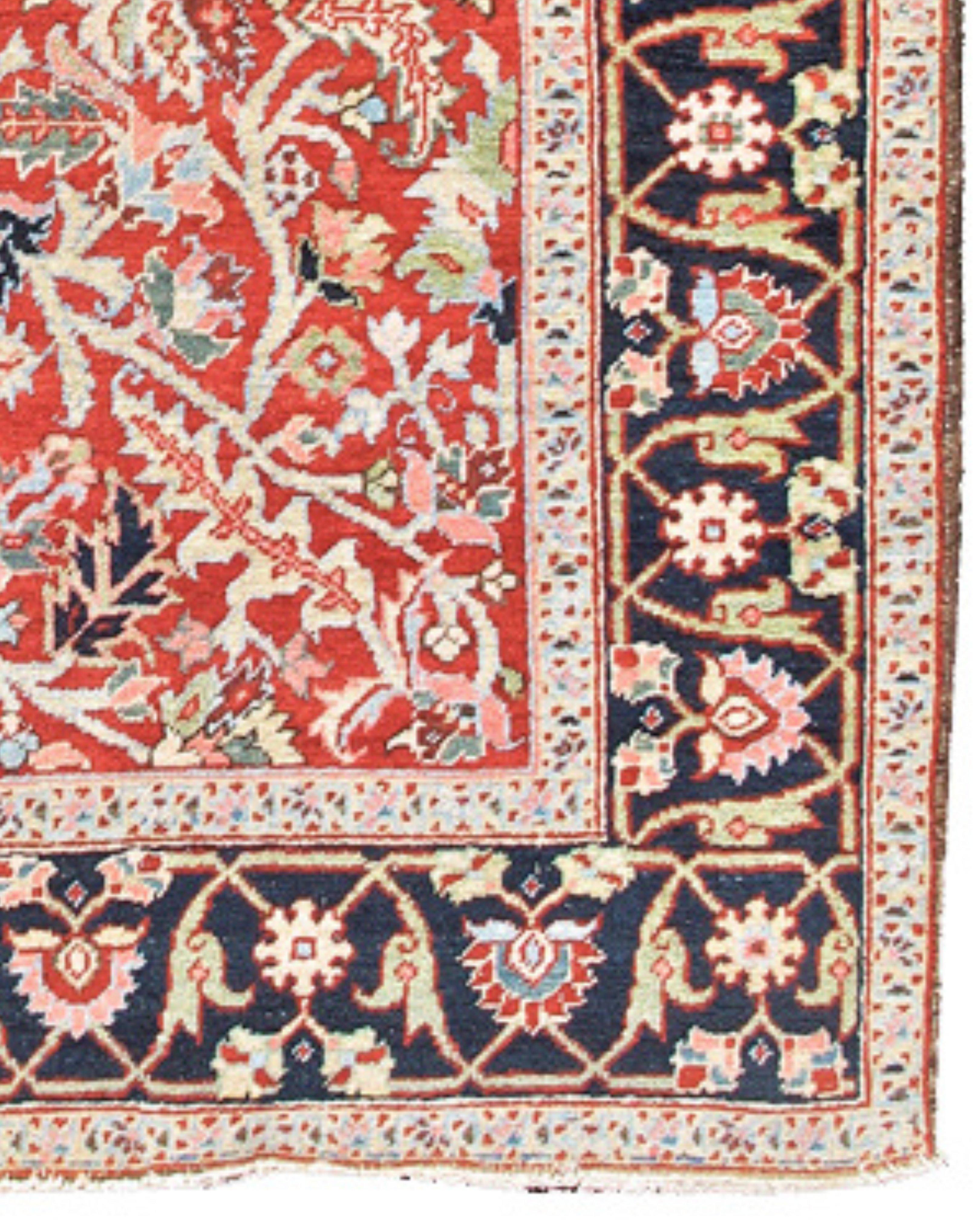 Wool Antique Persian Heriz Rug, Early 20th Century For Sale
