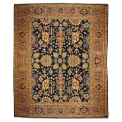 Heriz Rug Hand Knotted Low Wool Pile Vintage Look Djoharian Collection