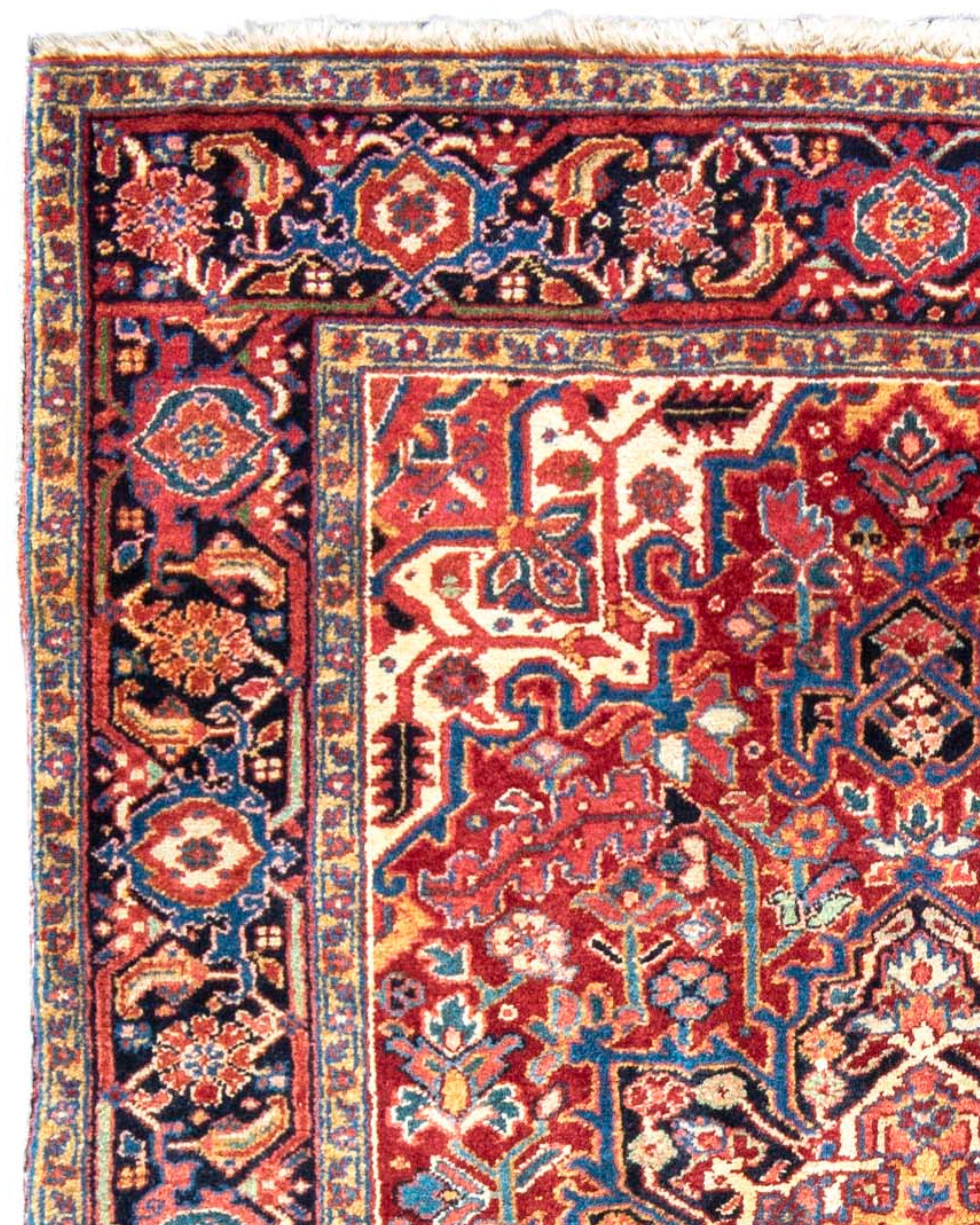 Persian Heriz Rug, Mid-20th Century For Sale