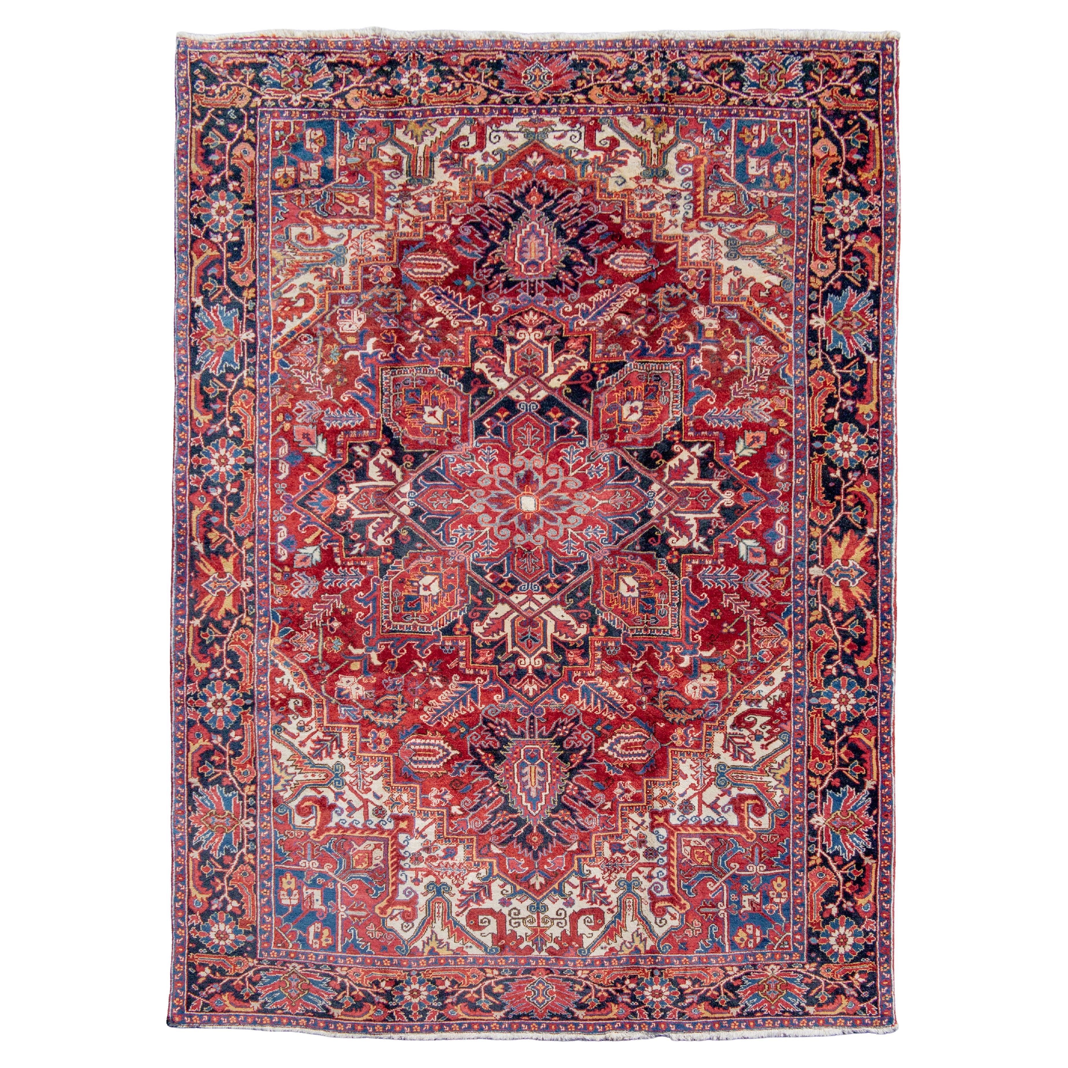 Heriz rug, Persia, c. 1940, 7
9" × 11
6"