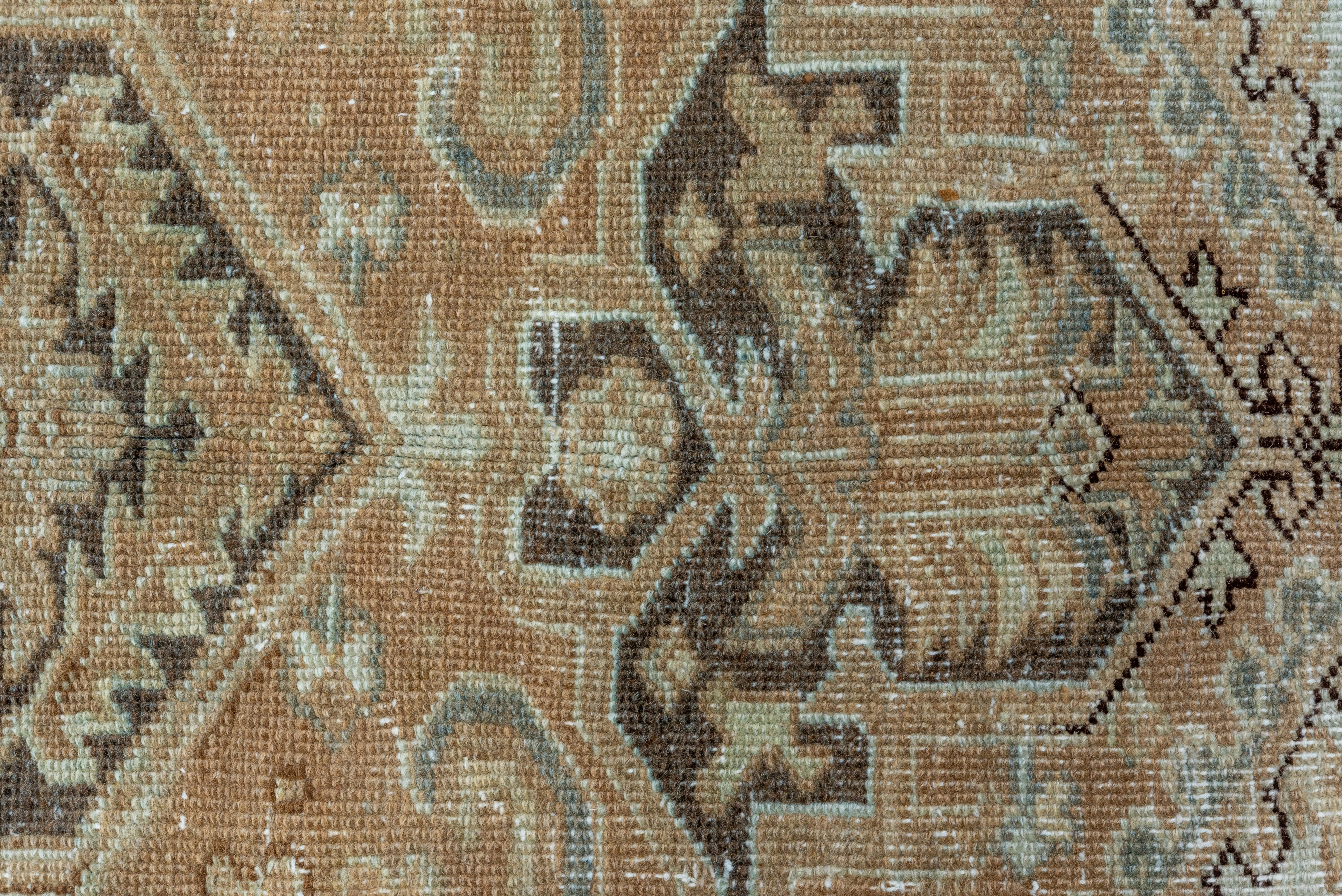 Heriz Rug Soft Geometric Medallion Pattern For Sale 1