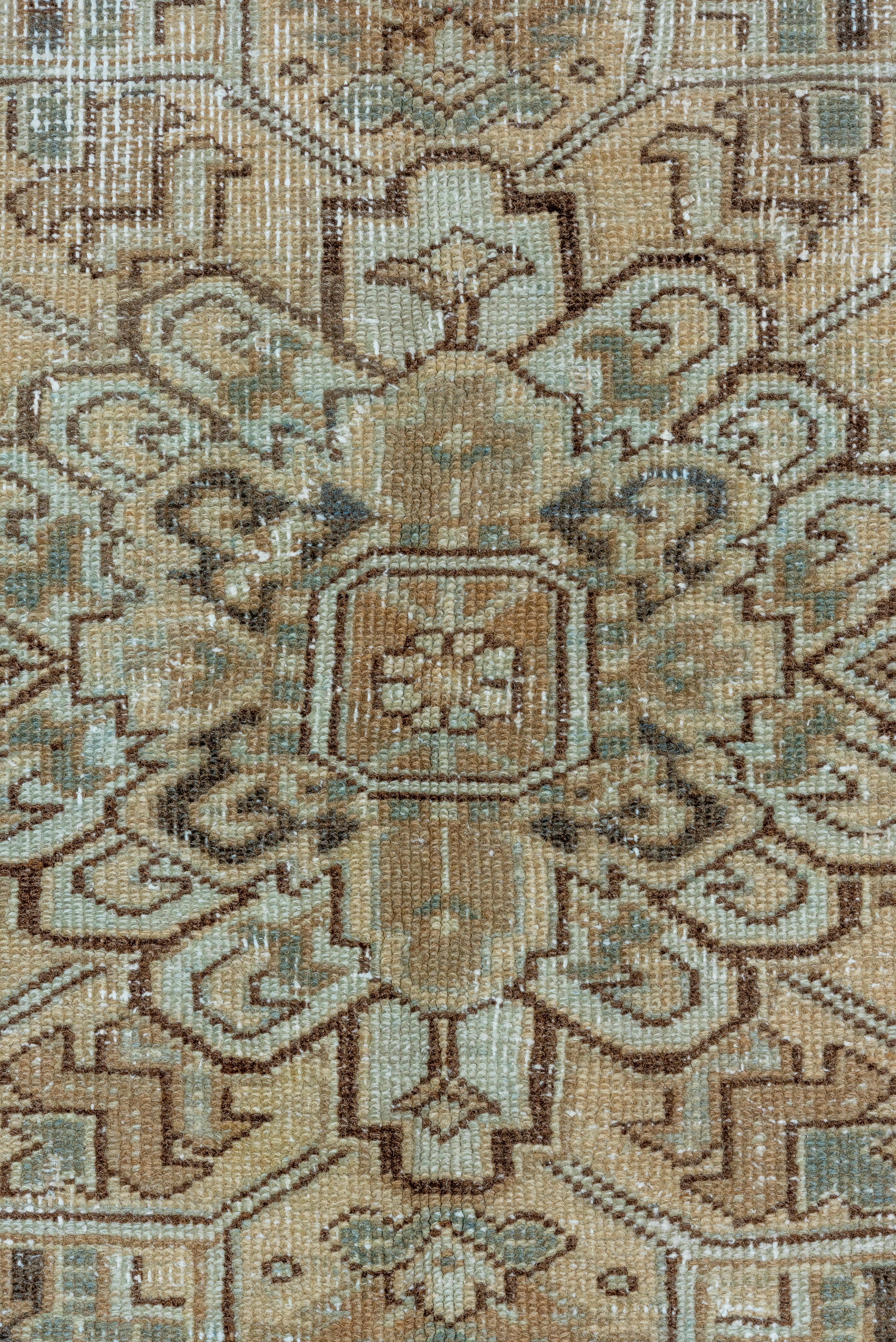 Heriz Rug Soft Geometric Medallion Pattern For Sale 2