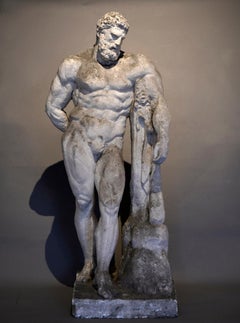 Herkules Farnese Model, Plaster, 1890-1910, Italy, Grand Tour