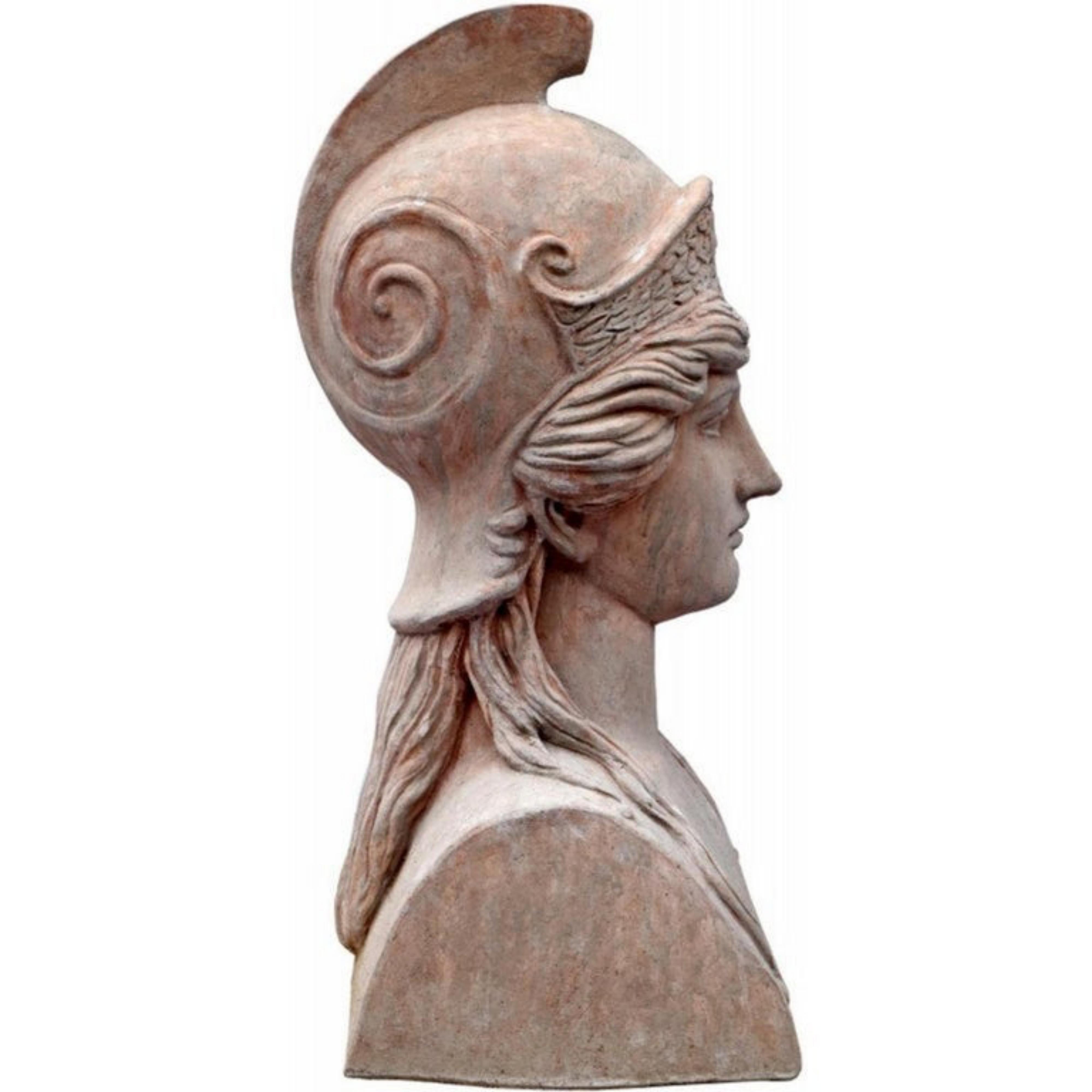 Italian Herm in Terracotta of the Athena of the National Museum of Naples Early 20th Cen For Sale