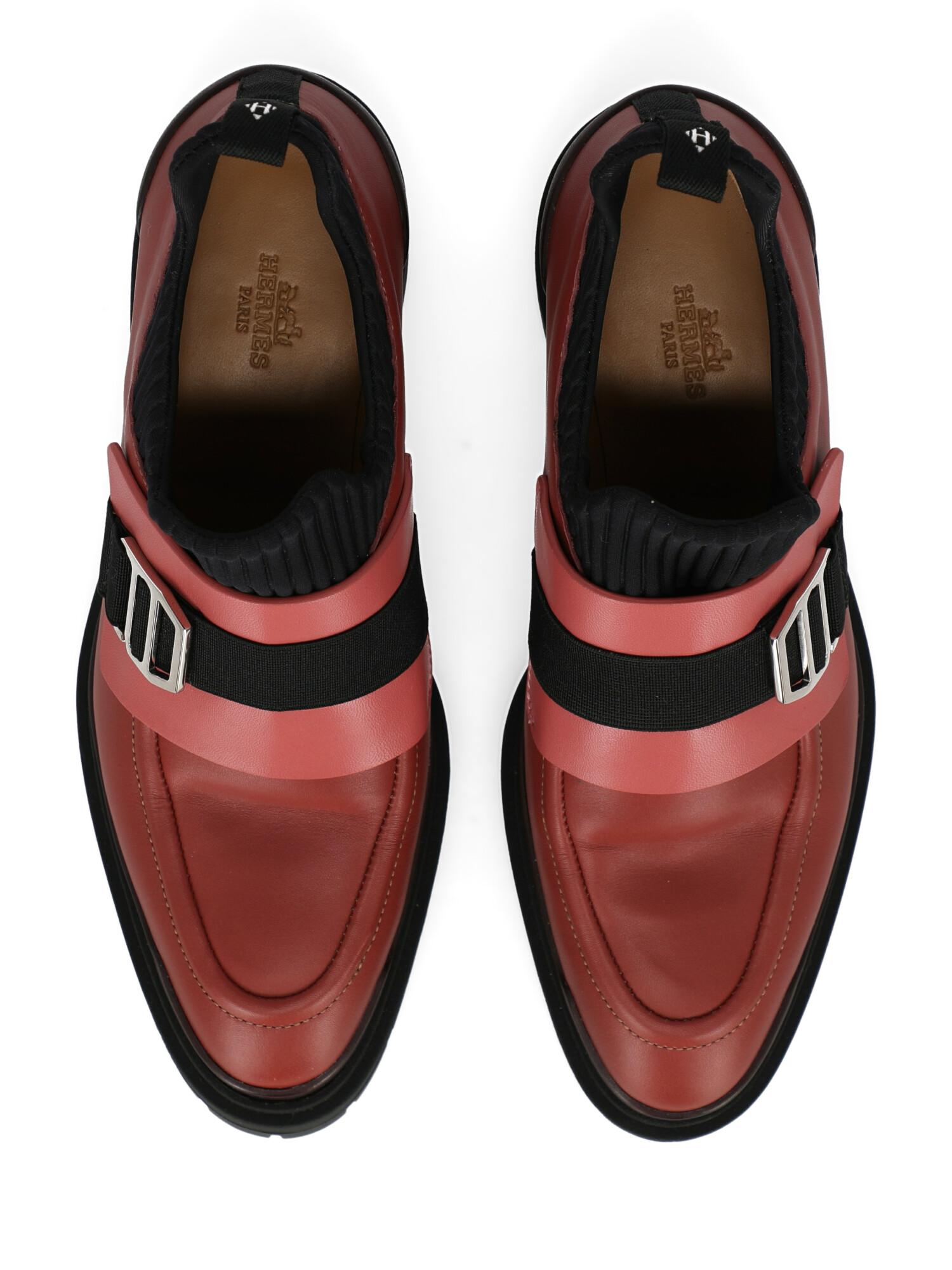 Hermès Woman Loafers Black Leather IT 38 For Sale 1