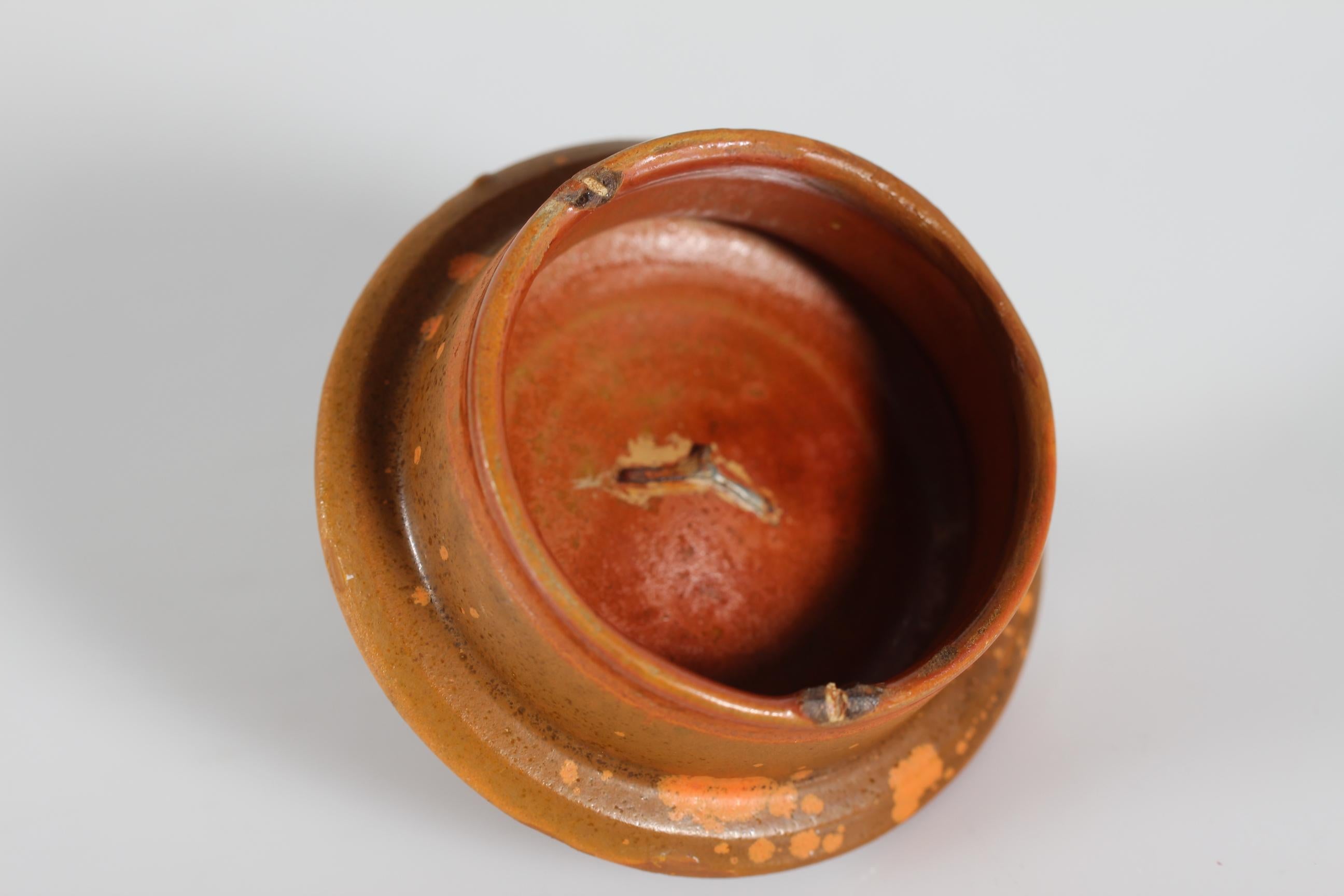 Herman A. Kähler Coffee Pot with Orange Uranium Glaze by Nils Kähler, DK, 1930s In Good Condition In Silkeborg, Silkeborg