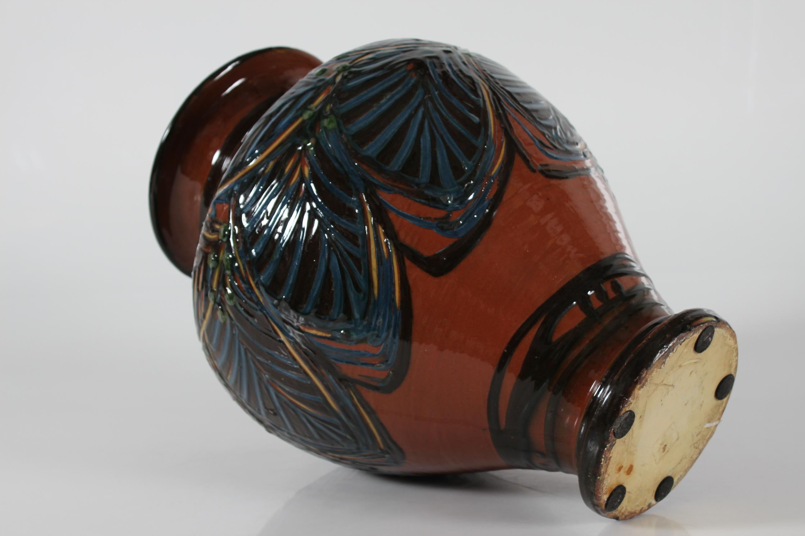 Début du 20ème siècle Herman A. Kähler LARGE Vase de sol HAK Danemark Début du 20e siècle en vente