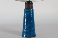Herman A. Kähler TALL Table Lamp with Turquoise Glaze Denmark Mid-Century 1960s