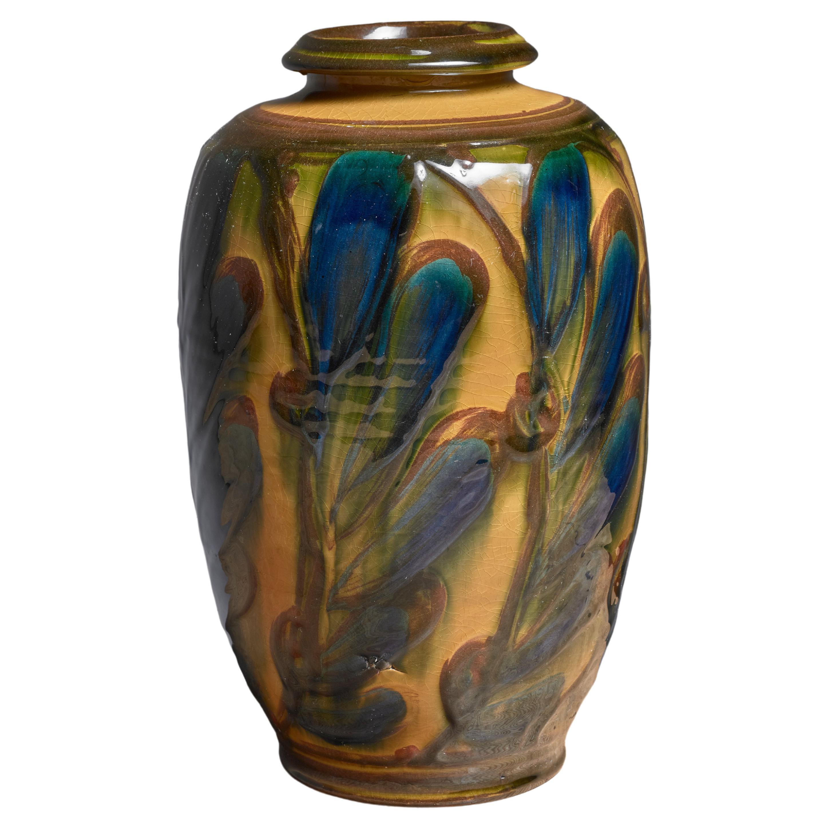 Herman August Kähler Ceramic Vase, Denmark For Sale at 1stDibs