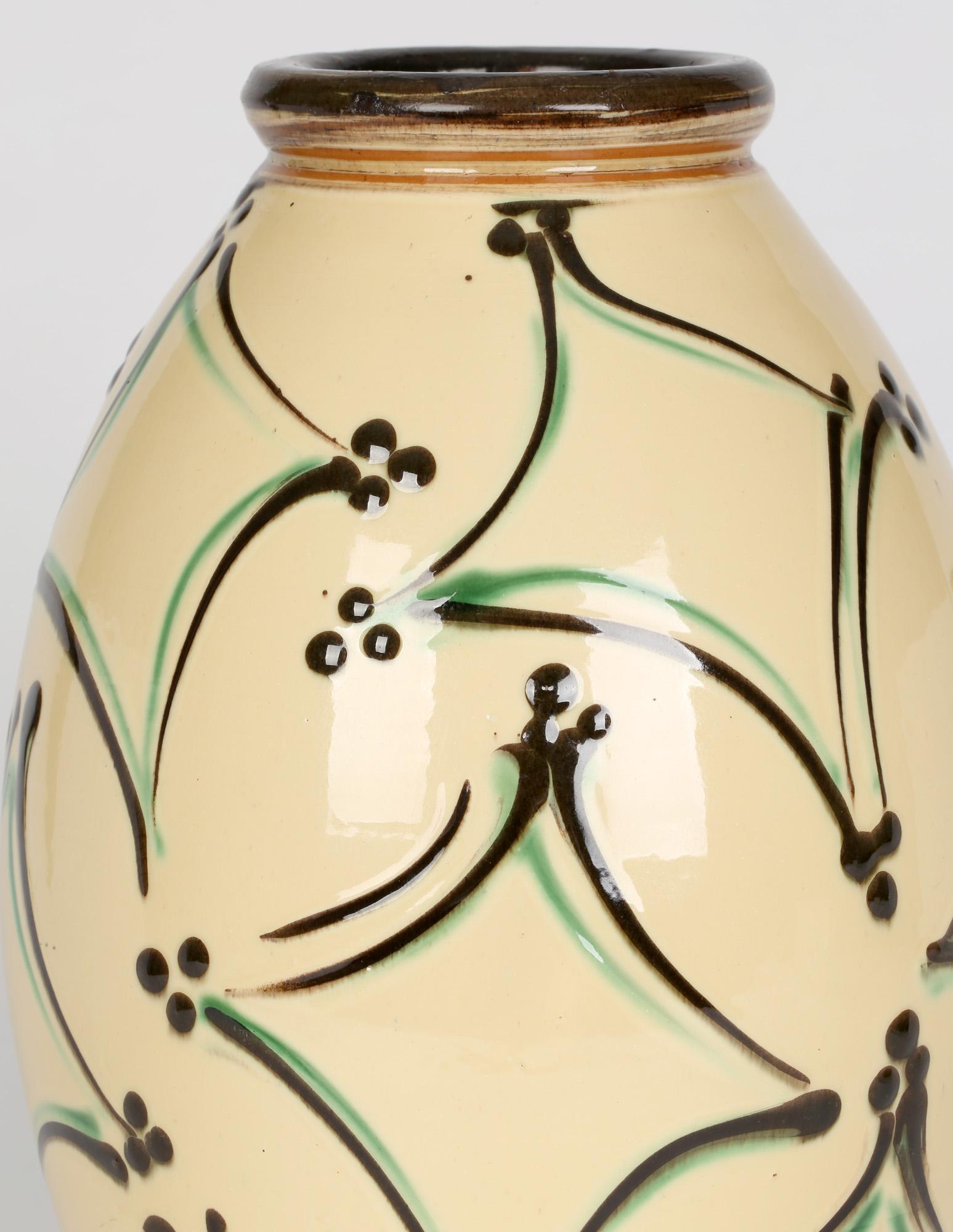 Herman August Kahler Danish Art Nouveau Large Art Pottery Vase 6