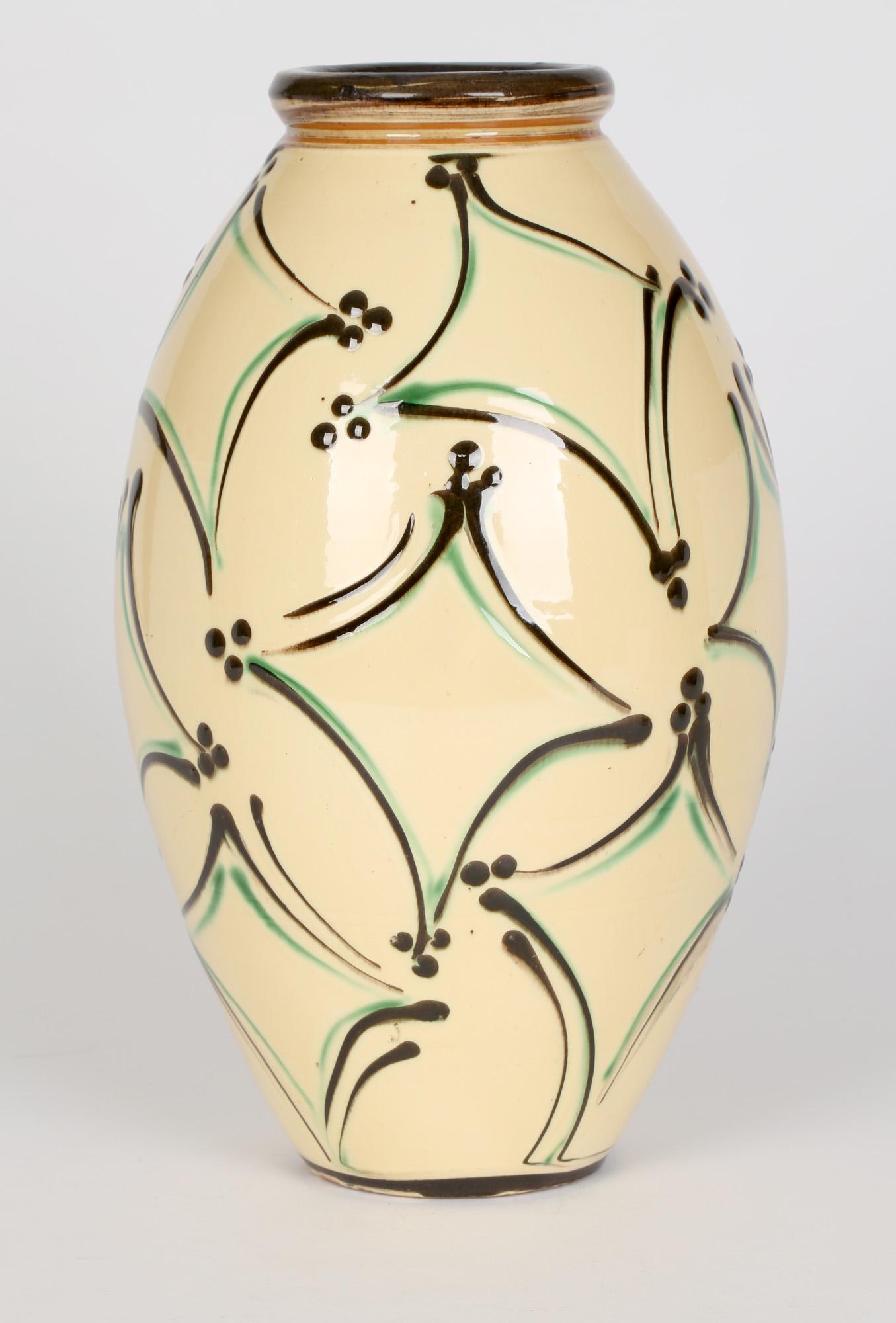 Herman August Kahler Danish Art Nouveau Large Art Pottery Vase 9