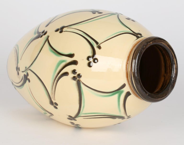 Herman August Kahler Danish Art Nouveau Large Art Pottery Vase For Sale 10