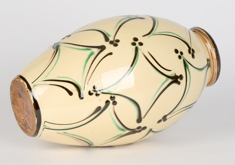 20th Century Herman August Kahler Danish Art Nouveau Large Art Pottery Vase For Sale