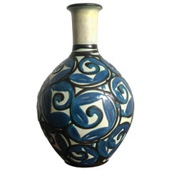 Herman August Kähler Scandinavian Ceramic Pottery Vase, 1950s
