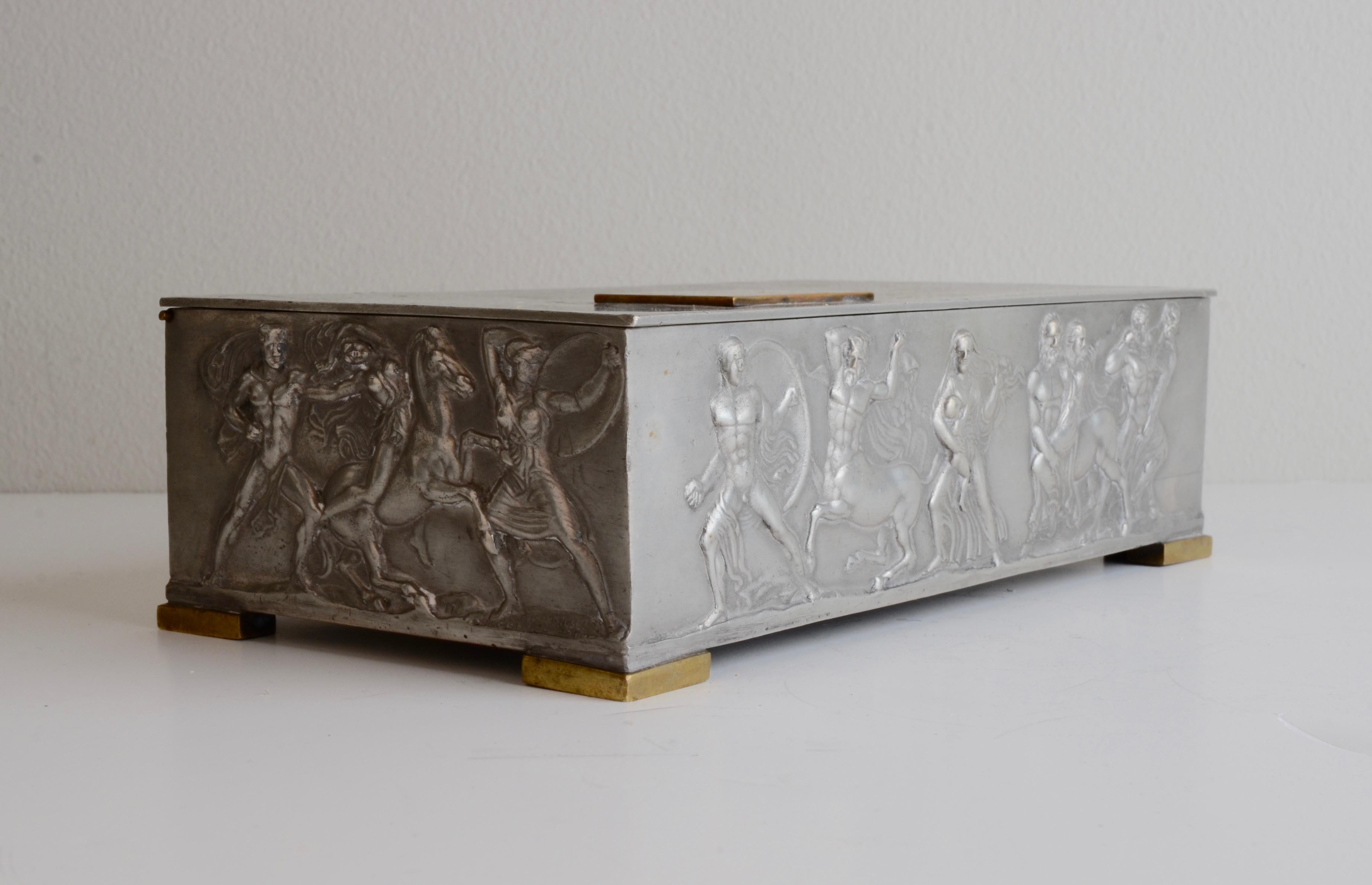 Brass Herman Bergman, Box, Stockholm, 1940 For Sale