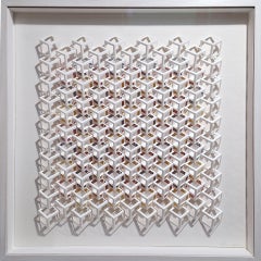 ZT 240304 - contemporary modern white/color abstract geometric painting relief