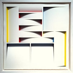 ZT 241216 - contemporary modern multi-color abstract geometric painting relief