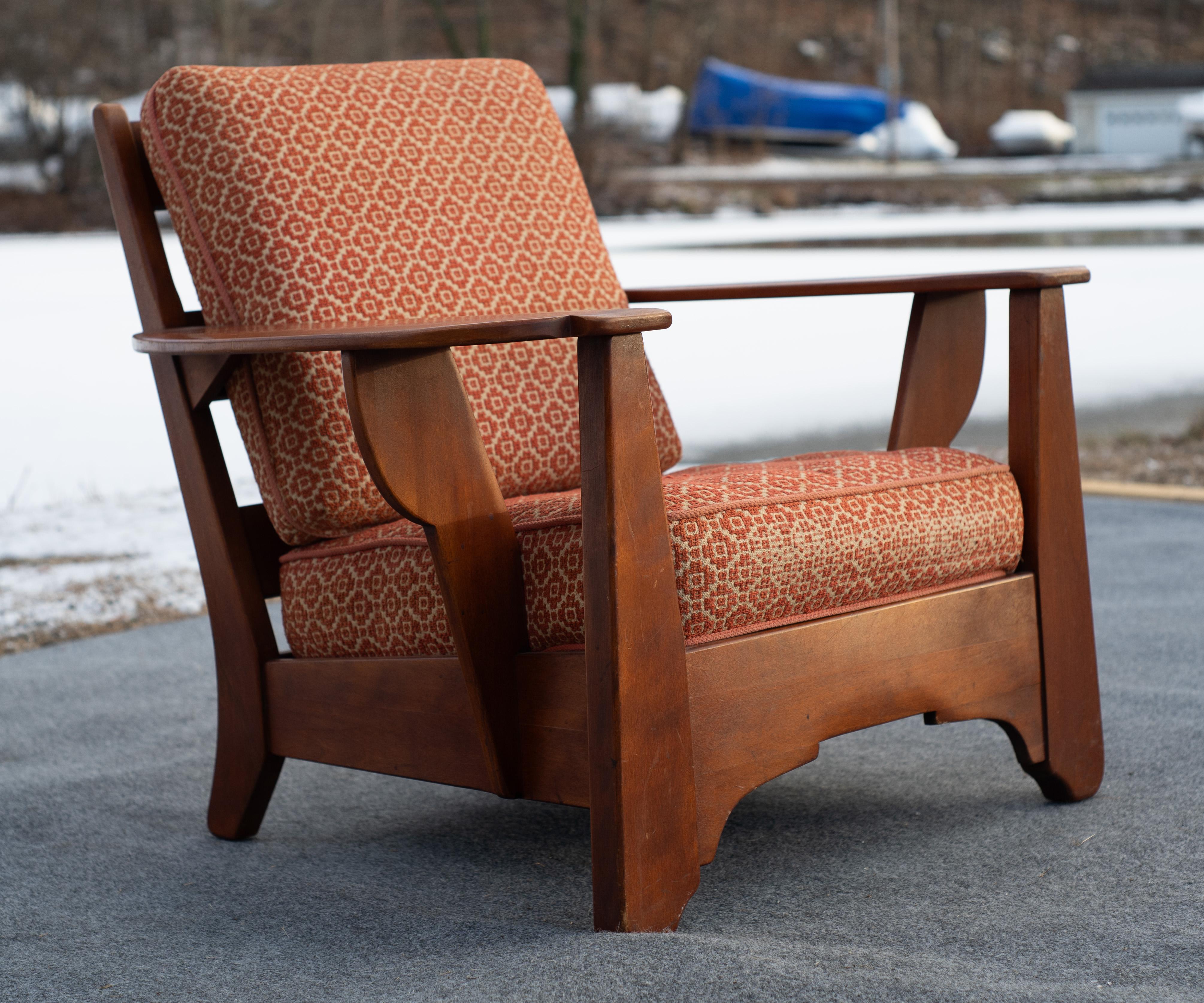 Mid-Century Modern Herman De Vries for Cushman Wide Paddle Lounge Chair