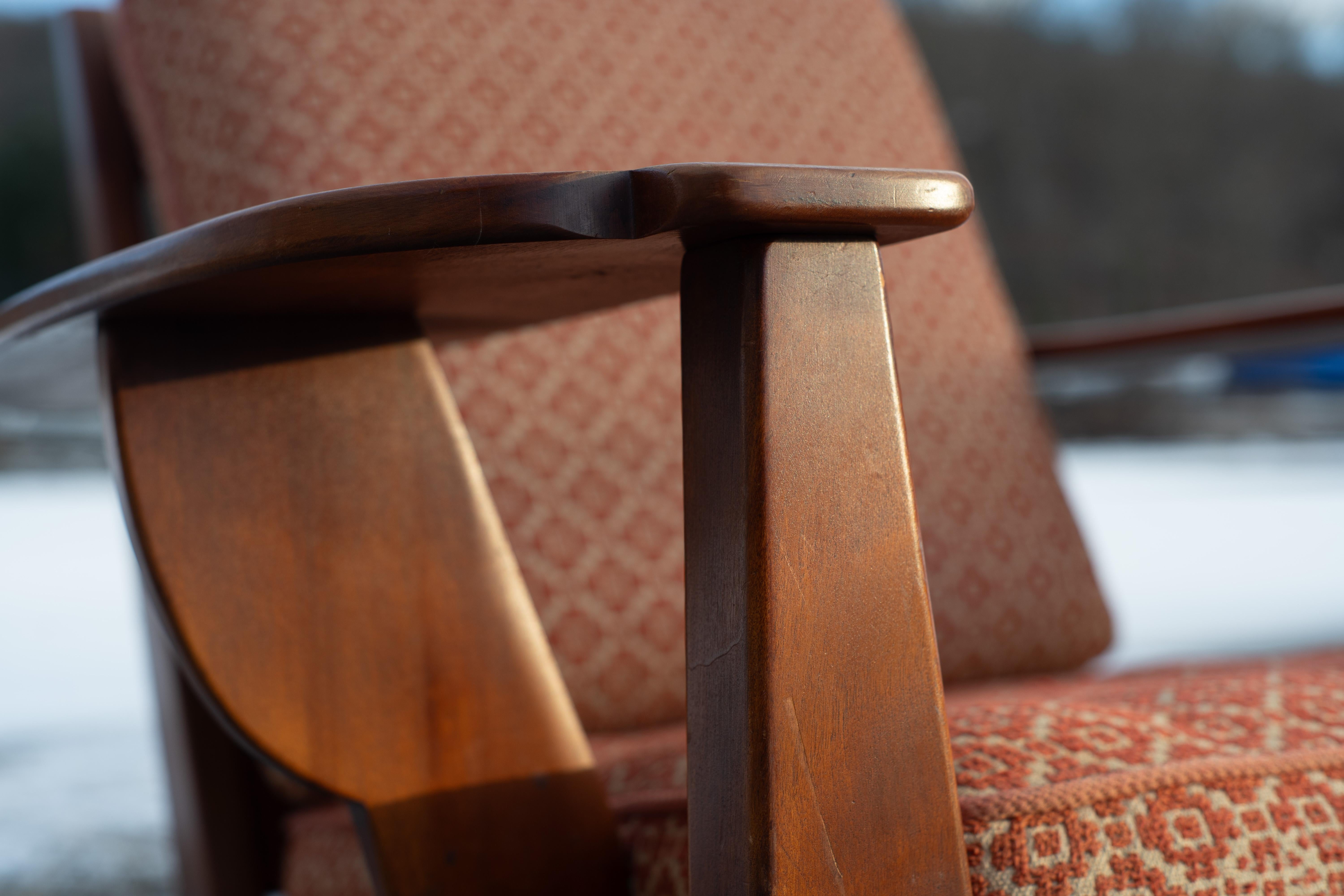 Mid-20th Century Herman De Vries for Cushman Wide Paddle Lounge Chair