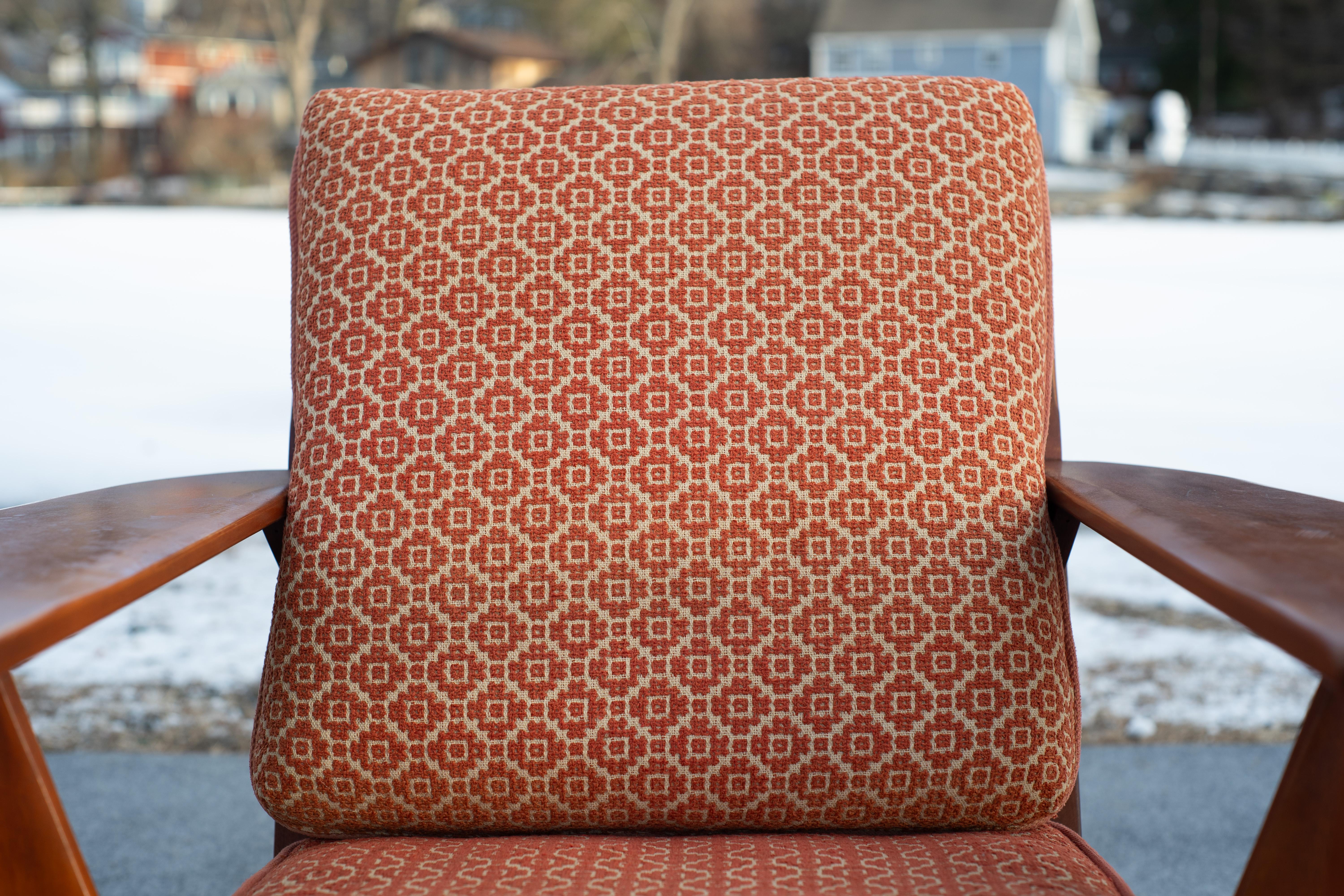 Upholstery Herman De Vries for Cushman Wide Paddle Lounge Chair