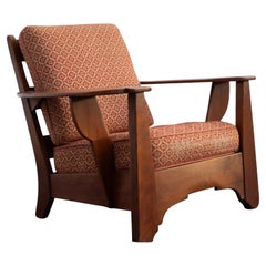 Vintage Herman De Vries for Cushman Wide Paddle Lounge Chair