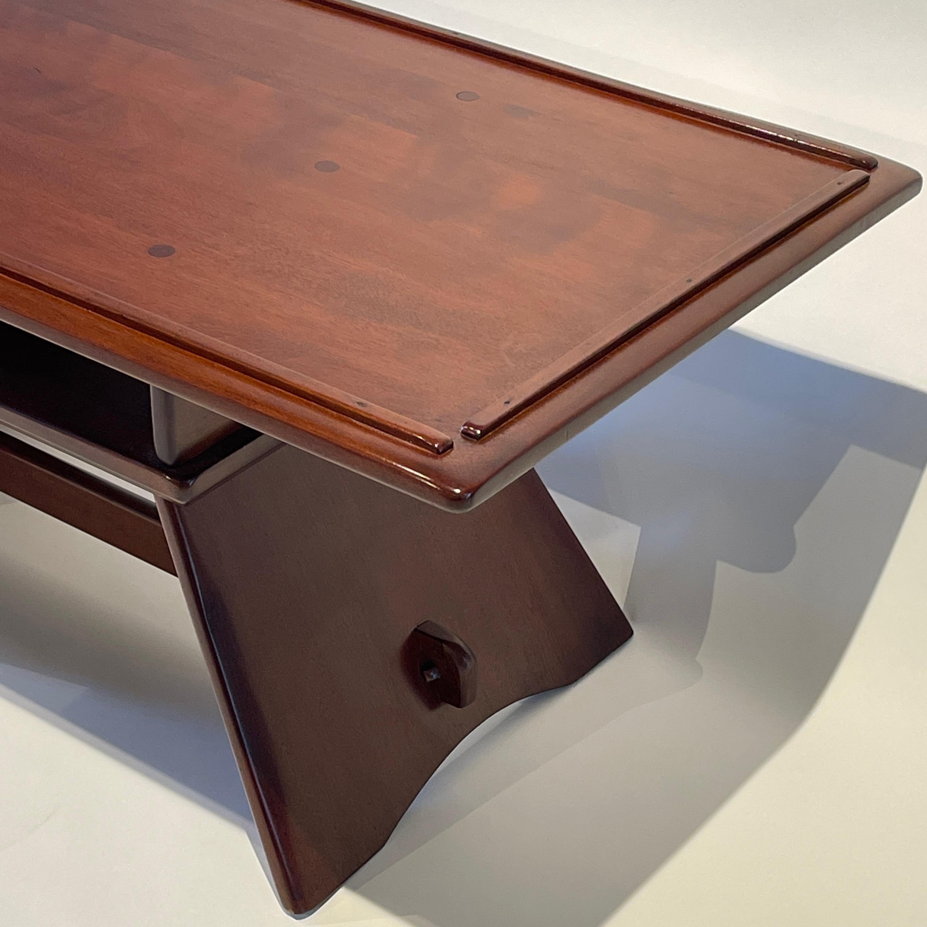 Professionally refinished model #5-115 seldom offered hospitality/occasional table 1935-1936 Cushman.