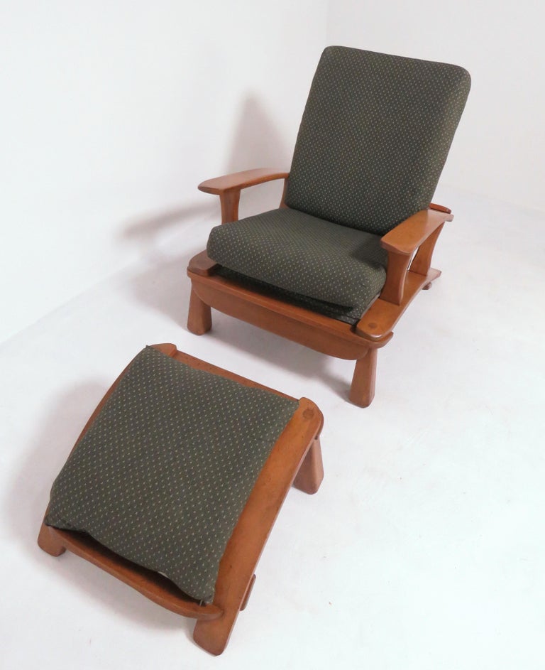 Herman DeVries for Cushman Furniture Morris Chair and Ottoman, circa