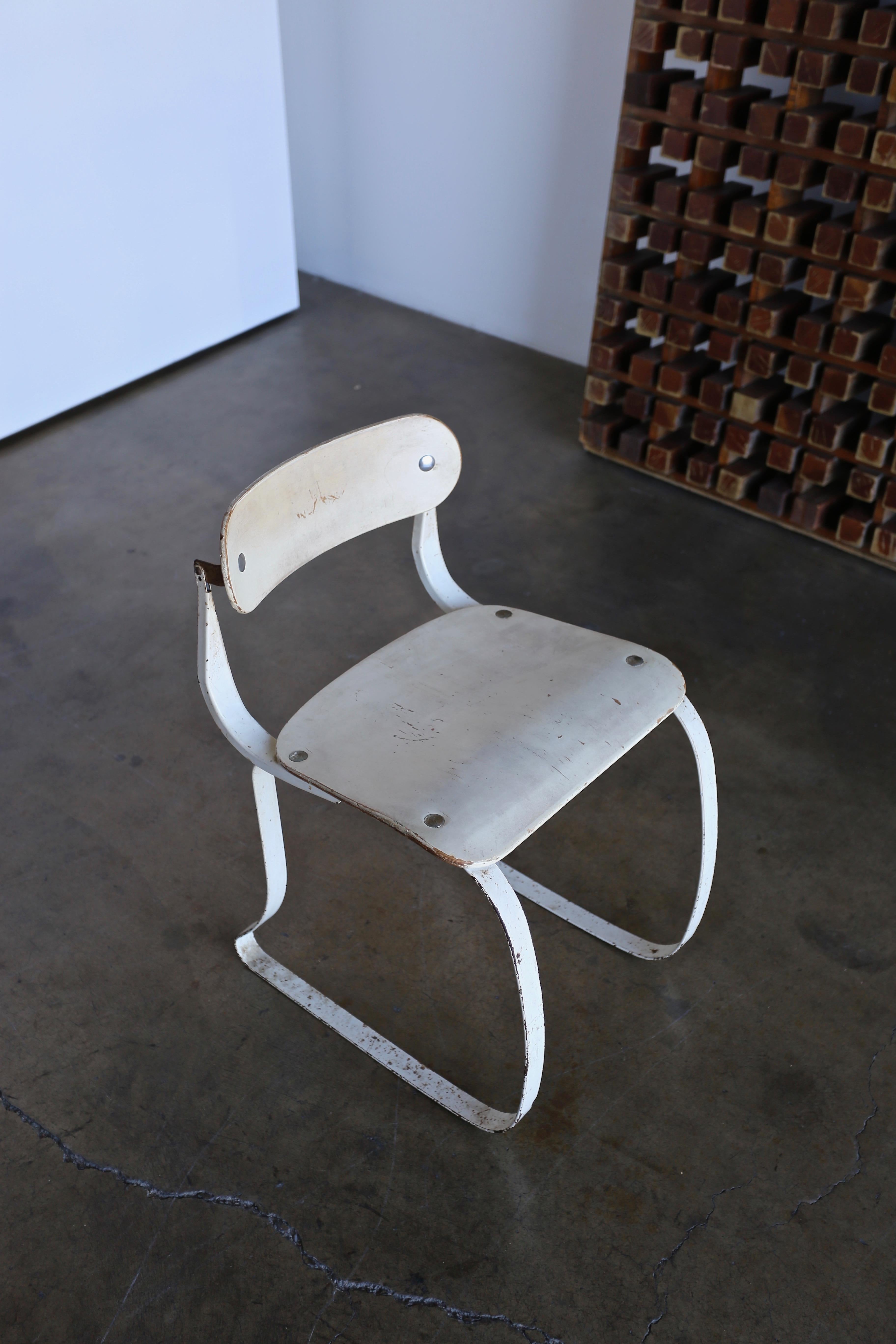 Herman Sperlich Health Chair for Ironrite. This chair is in original condition with a nice patina.