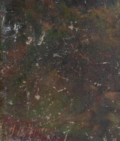 American Sunset Landscape by Herman Hyneman, 19th Century