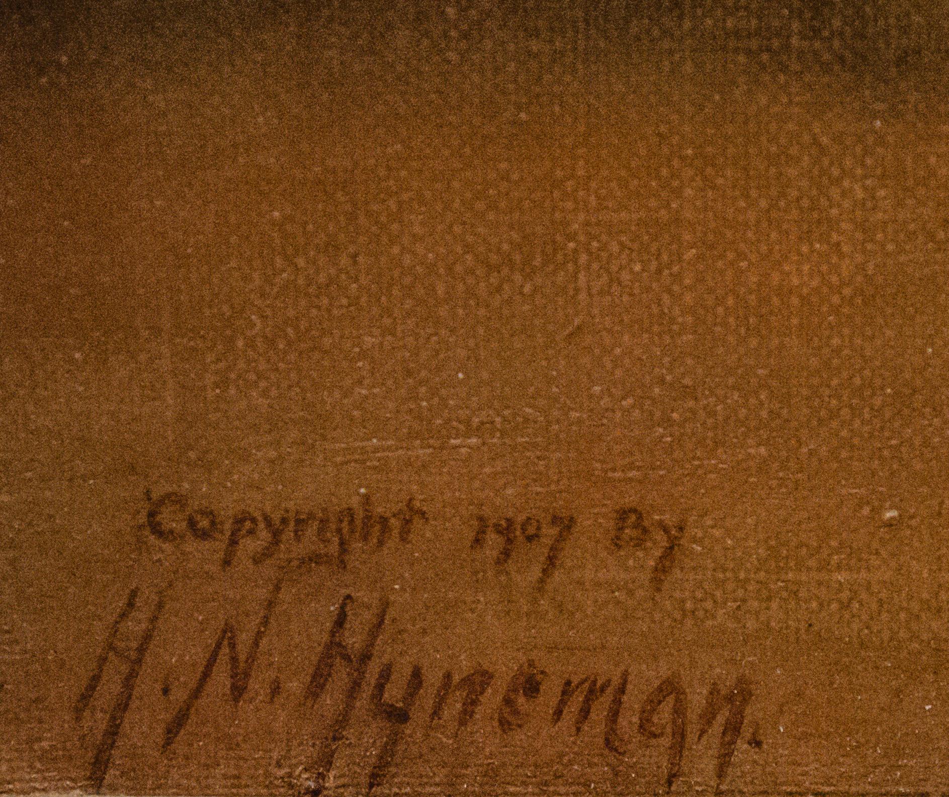 Originales amerikanisches Porträt von Herman Hyneman, signiert und datiert 1907 im Angebot 2