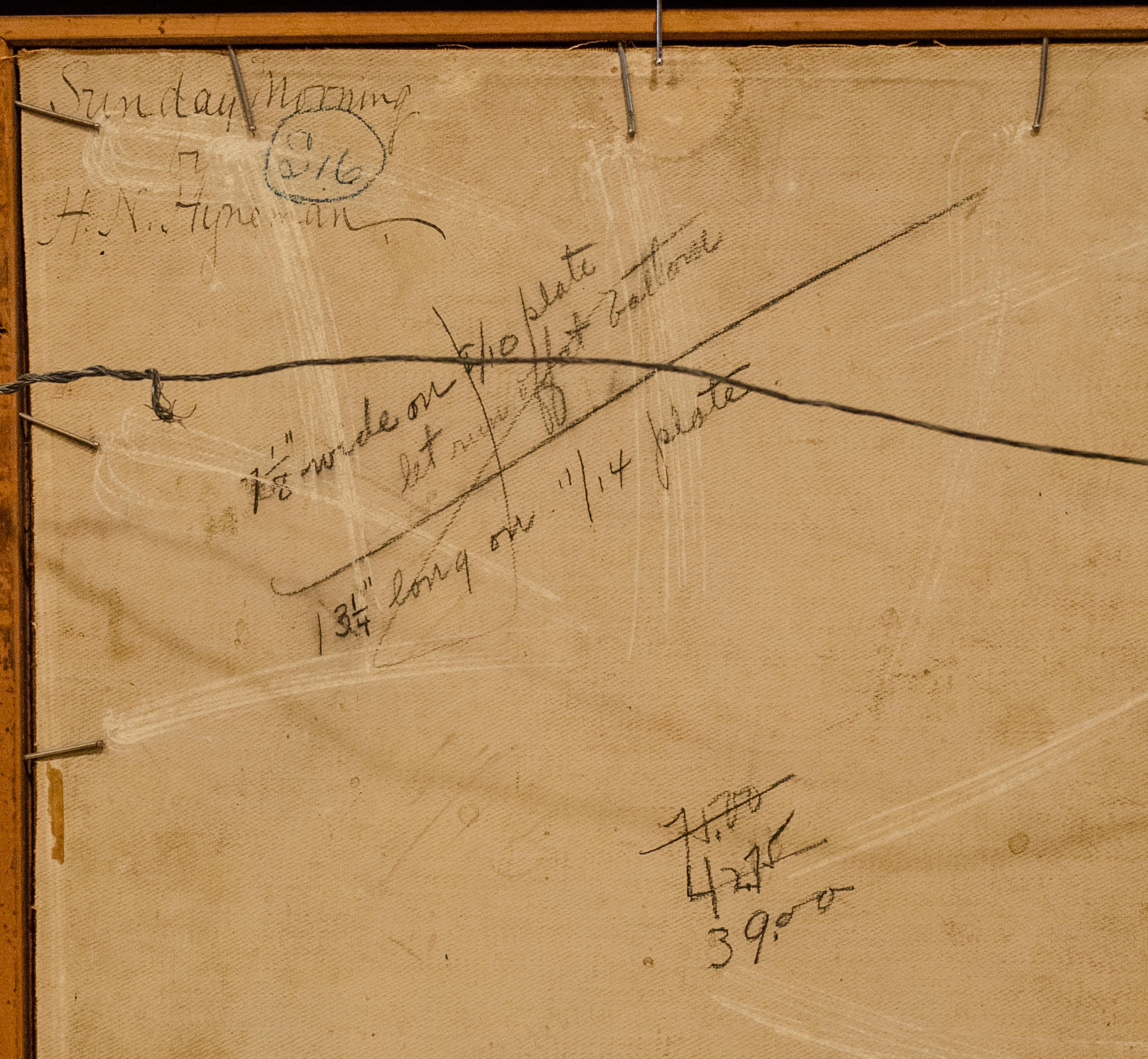 Herman Hyneman Retrato original americano, firmado y fechado en 1907 en venta 4