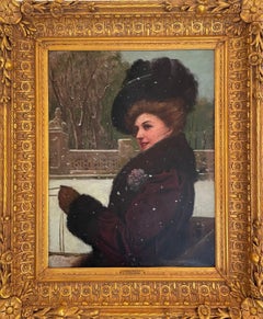 "Julie Hyneman at Central Park, New York City, " Herman Hyneman, Gilded Age