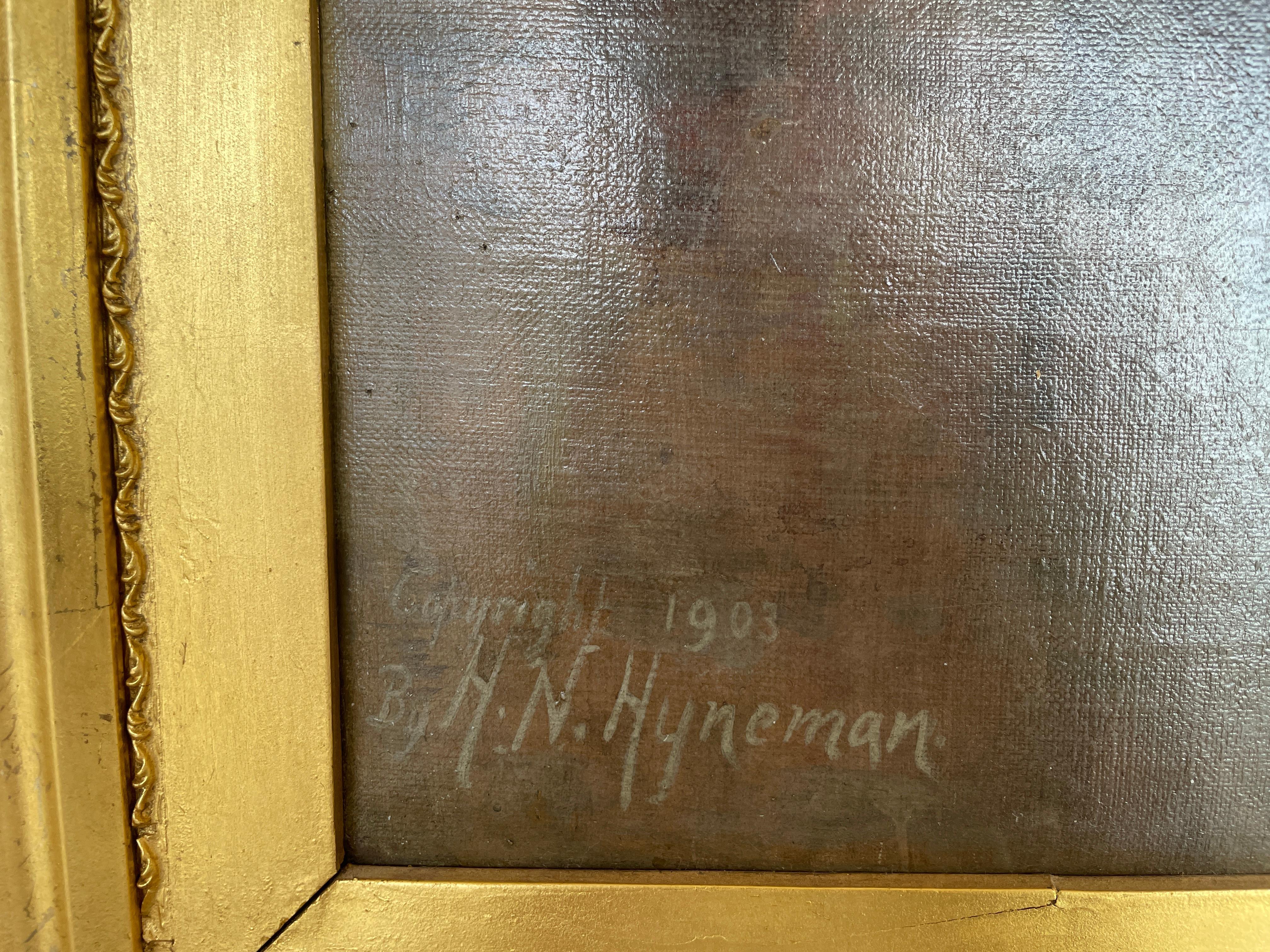 Herman Hyneman, artiste juif, Gilded Age, « Sensation in Wall Street, New York » en vente 2