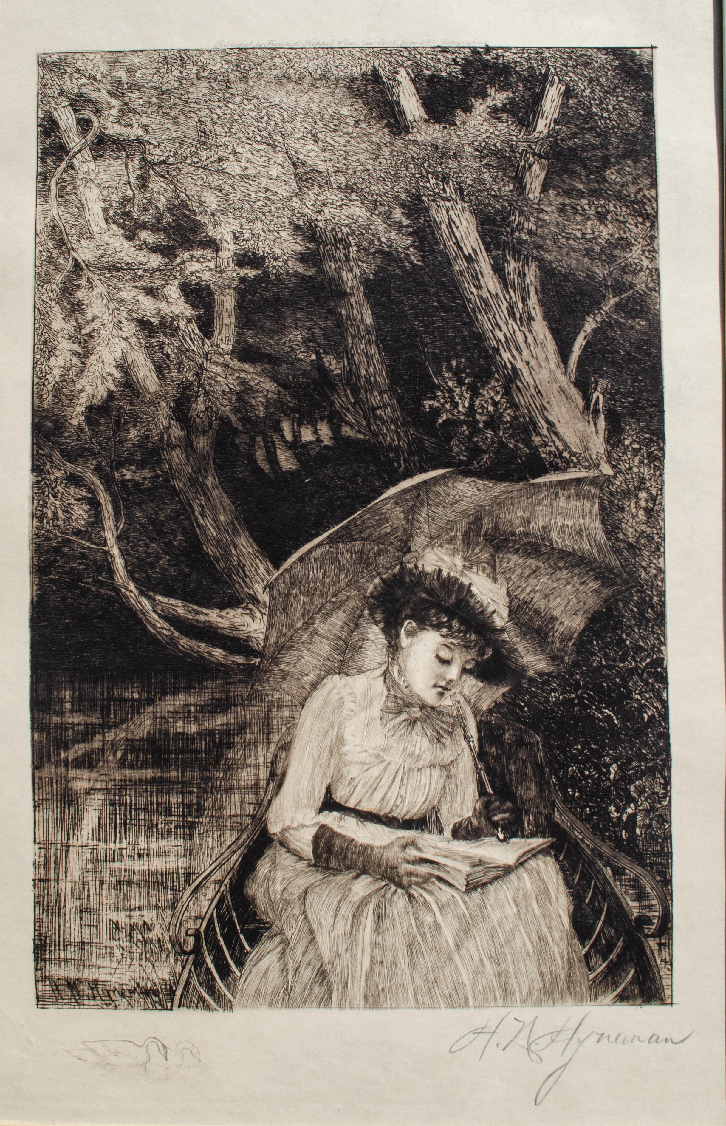 Gravure du 19e siècle de l'impressionniste américain Herman Hyneman en vente 1