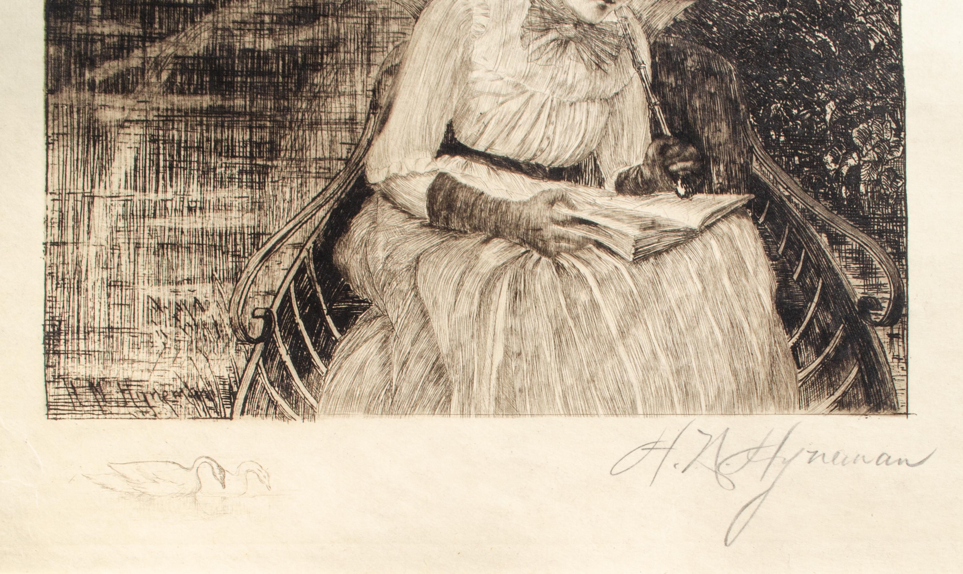 Gravure du 19e siècle de l'impressionniste américain Herman Hyneman en vente 2